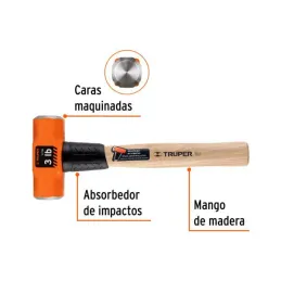  Comba Octagonal Cabeza 3 lb x12" Maquinada Termoplastico Truper 16507 21.186441 Comba Octagonal Cabeza 3 lb x12" Maquinada Term