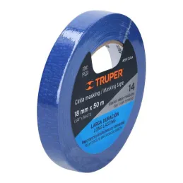 Cintas Masking Tape Azul 3/4" x50m para pintor Truper 12621 Truper-Cintas Masking Tape Azul 3/4" x50m para pintor Truper 12621 A
