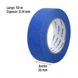  Cintas Masking Tape Azul 1-1/2" x50m para pintor Truper 12623 9.491525 Cintas Masking Tape Azul 1-1/2" x50m para pintor Truper 