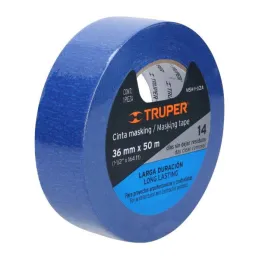  Cintas Masking Tape Azul 1-1/2" x50m para pintor Truper 12623 9.491525 Cintas Masking Tape Azul 1-1/2" x50m para pintor Truper 