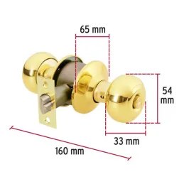  Cerraduras Pomo Oval Dorado brillante Dormitorio Hermex 43458 26.271186 Cerraduras Pomo Oval Dorado brillante Dormitorio Hermex