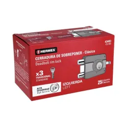  Cerraduras de Sobreponer Izquierda 2Barras Clasica Hermex 43483 90.677966 Cerraduras de Sobreponer Izquierda 2Barras Clasica He
