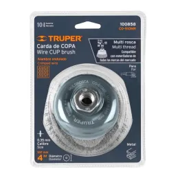  Cardas Copa 4" Ondulado Fino M14 Truper 11532 16.949153 Cardas Copa 4" Ondulado Fino M14 Truper 100858

Fabricada en acero al c