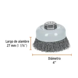  Cardas Copa 4" Ondulado Fino M14 Truper 11532 16.949153 Cardas Copa 4" Ondulado Fino M14 Truper 100858

Fabricada en acero al c