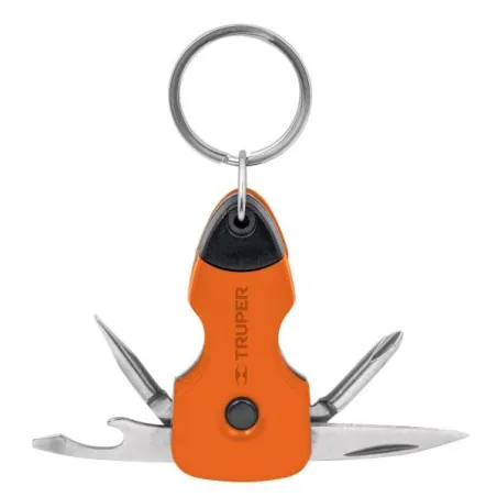  Multiherramienta 6 funciones con LED Tipo llavero, Truper 13336 15.59322 Multiherramienta 6 funciones con LED Tipo llavero, Tru