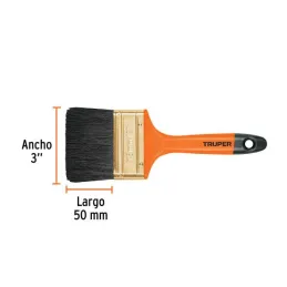  Brochas Profesionales 3" 53x13.5mm ResisteSolvente 14485 Truper 3.135593 Brocha Profesional 3" Mango de Plástico, Truper 14485
