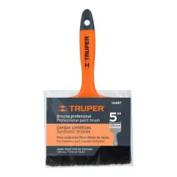  Brochas Profesionales 5" 66x17mm ResisteSolvente 14487 Truper 7.288136 Brocha Profesional 5" Mango de Plástico, Truper 14487

C