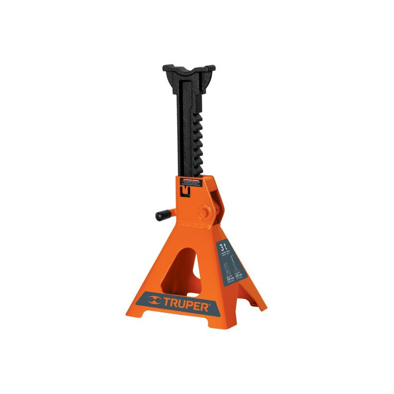  Caballete 3 Toneladas 2 Piezas, Base Ancha y Palanca de Ajuste de Altura, TORAU-3 14843 Truper 115.254237 Caballete para Auto 3