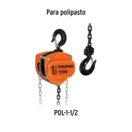  Cadena de Repuesto para Tecle Industrial 1 1/2 Toneladas POL-1-1/2, CA-POL-1-1/2 16832 Truper 83.050847 Cadena de Repuesto para