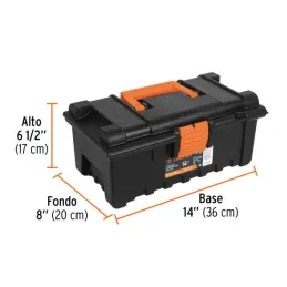  Caja para Herramientas Plastica Largo 14", Ancho 8", Alto 6 1/2", Peso 0.72 kg, CHA-14N 19854 Truper 15.847458 Caja para Herram
