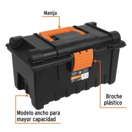  Caja para Herramientas Plastica Largo 16", Ancho 9", Alto 8 1/2", Peso 1.2 kg, CHA-16N 19790 Truper 24.576271 Caja para Herrami