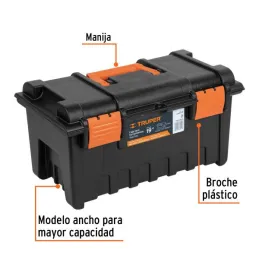  Caja para Herramientas Plastica Largo 19", Ancho 10 1/2, Alto 10", Peso 1.7 kg, CHA-19N 19781 Truper 36.440678 Caja para Herram