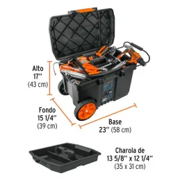  Cajas para Herramientas 23" x17" 57L CRuedas Mtelescopico Truper 10902 112.711864 Cajas para Herramientas 23" x17" 57L CRuedas 