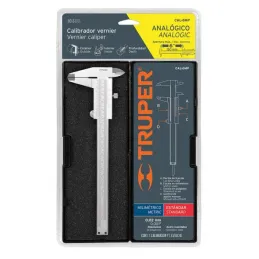  Calibrador Analogico Pulgadas y Milimetros 6 o 150mm", en acero inoxidable, CAL-6MP 14394 Truper 66.949153 Calibrador Analogico