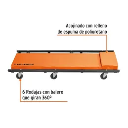  Cama de Taller 40", Cuerpo Acolchonado, Llantas TPE Giro 360 Grados, CATA-40 10097 Truper 179.661017 Cama de Taller 40", Cuerpo