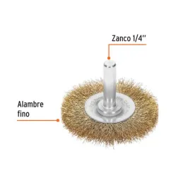  Cardas Circulares 2" Fino Z1/4" Truper 11574 4.152542 Cardas Circulares 2" Fino Z1/4" Truper 11574

Fabricada en acero latonado