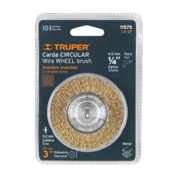  Cardas Circulares 3" Fino Z1/4" Truper 11575 5.847458 Cardas Circulares 3" Fino Z1/4" Truper 11575

Fabricada en acero latonado