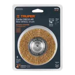  Cardas Circulares 4" Fino Z1/4" Truper 11576 8.389831 Cardas Circulares 4" Fino Z1/4" Truper 11576

Fabricada en acero latonado