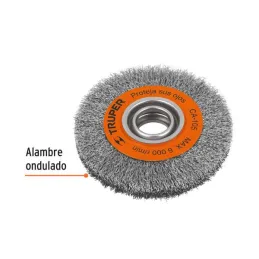  Cardas Circulares 6" Ondulado Truper 11523 22.881356 Cardas Circulares 6" x13/16" Ondulado Truper 11523

Alambres ondulados de 