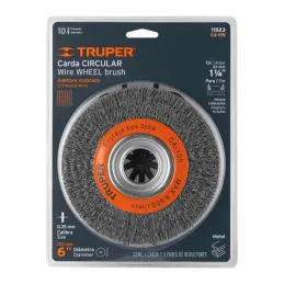  Cardas Circulares 6" Ondulado Truper 11523 22.881356 Cardas Circulares 6" x13/16" Ondulado Truper 11523

Alambres ondulados de 