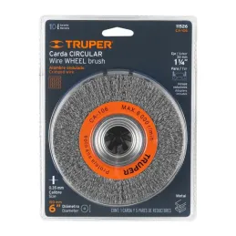  Cardas Circulares 6" Ondulado Truper 11526 25.423729 Cardas Circulares 6" x1-1/8" Ondulado Truper 11526

Alambres ondulados de 
