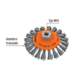  Cardas Conicas 5" Trenzado M14 Truper 14189 13.559322 Cardas Conicas 5" Trenzado M14 Truper 14189

Fabricadas de acero al carbo