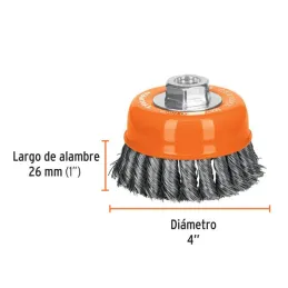  Cardas Copa 4" Trenzado Grueso M14 Truper 17532 21.186441 Cardas Copa 4" Trenzado Grueso M14 Truper 17532

Fabricada en acero a