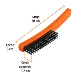  Cepillo con Cerdas de Acero al Carbono 51 Pinceles, Calibre 0.35mm, L 29.5cm A 2.7cm, CEA-18 11553 Truper 4.745763 Cepillo de A
