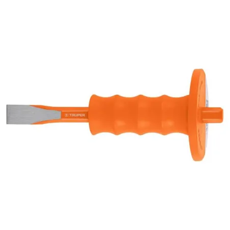 Cincel Plano 8" Cuña 3/4" con Grip, acero al cromo vanadio, protege la mano, C-3/4X8G 12278 Truper 11.694915 Cincel Plano 8" Cu