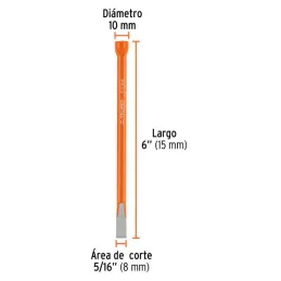  Cincel Plano 6" Cuña 5/16", Acero al cromo Vanadio, Cabeza grande, C-5/16X6 12103 Truper 3.728814 Cincel Corte Frío Plano 5/16"