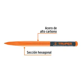  Cincel Punta 12" D3/4", Hexagonales para Concreto acero alto carbono, CU-3/4 13050 Truper 7.542373 Cincel Punta para Concreto 3