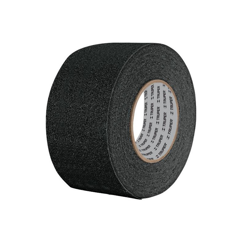  Cintas adhesivas antiderrapantes 2" x5m Negro Pisos y Rampas, Truper 12532 20.338983 Cinta Antiderrapante 2" (50mm) x 5M Negro,