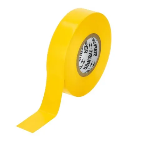  Cintas Aislantes 19mm x18m Amarillo acrilico E0.18mm Flexible Encogible Truper 12503 2.20339 Cinta Aislante Amarilla 19 mm x 18