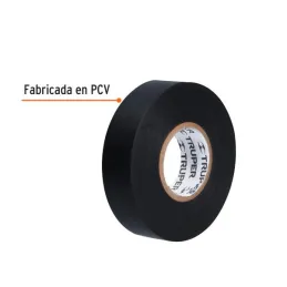  Cintas Aislantes 19mm x18m Negro acrilico E0.18mm Flexible Encogible Truper 12500 2.20339 Cinta Aislante Negro 19 mm x 18 m, Tr