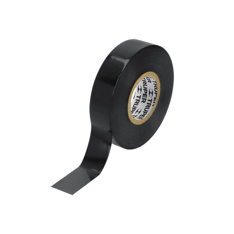  Cintas Aislantes 19mm x18m Negro acrilico E0.18mm Flexible Encogible Truper 12500 2.20339 Cinta Aislante Negro 19 mm x 18 m, Tr