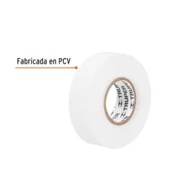  Cintas Aislantes 19mm x18m Blanco acrilico E0.18mm Flexible Encogible Truper 12506 2.20339 Cinta Aislante Blanca 19 mm x 18 m, 