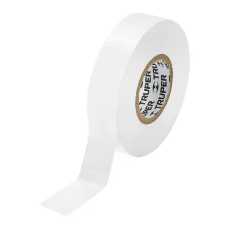  Cintas Aislantes 19mm x18m Blanco acrilico E0.18mm Flexible Encogible Truper 12506 2.20339 Cinta Aislante Blanca 19 mm x 18 m, 