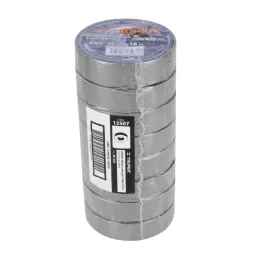  Cintas Aislantes 19mm x18m Gris acrilico E0.18mm Flexible Encogible Truper 12507 2.20339 Cinta Aislante Gris 19 mm x 18 m, Trup