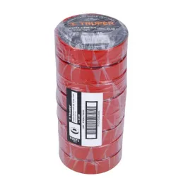 Cintas Aislantes 19mm x18m Rojo Acrilico E0.18mm Flexible Encogible Truper 12504 2.20339 Cinta Aislante Roja 19 mm x 18 m, Trup Cintas Aislantes 19mm x18m Rojo Acrilico E0.18mm Flexible Encogible Truper 12504 2.20339 Cinta Aislante Roja 19 mm x 18 m, Trup