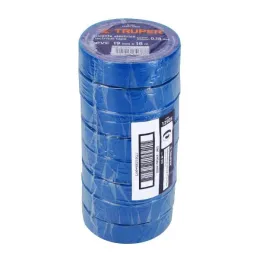 Cintas Aislantes 19mm x18m Azul acrilico E0.18mm Flexible Encogible Truper 12505 2.20339 Cinta Aislante Azul 19 mm x 18 m, Trup Cintas Aislantes 19mm x18m Azul acrilico E0.18mm Flexible Encogible Truper 12505 2.20339 Cinta Aislante Azul 19 mm x 18 m, Trup