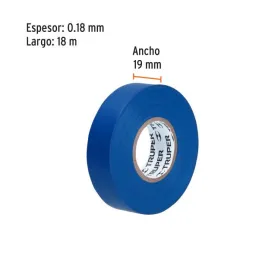 Cintas Aislantes 19mm x18m Azul acrilico E0.18mm Flexible Encogible Truper 12505 2.20339 Cinta Aislante Azul 19 mm x 18 m, Trup Cintas Aislantes 19mm x18m Azul acrilico E0.18mm Flexible Encogible Truper 12505 2.20339 Cinta Aislante Azul 19 mm x 18 m, Trup