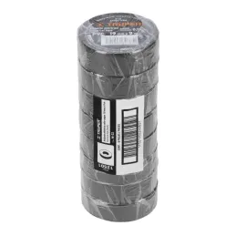 Cintas Aislantes 19mm x9m Negro acrilico E0.18mm Flexible Encogible Truper 12501 1.186441 Cinta Aislante Negra 19 mm x 9 m, Tru