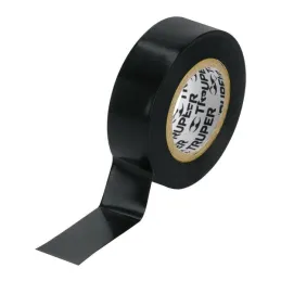  Cintas Aislantes 19mm x9m Negro acrilico E0.18mm Flexible Encogible Truper 12501 1.186441 Cinta Aislante Negra 19 mm x 9 m, Tru