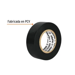  Cintas Aislantes 19mm x9m Negro acrilico E0.18mm Flexible Encogible Truper 12501 1.186441 Cinta Aislante Negra 19 mm x 9 m, Tru