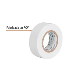 Cintas Aislantes 19mm x9m Blanco acrilico E0.18mm Flexible Encogible Truper 13515 1.186441 Cinta Aislante Blanca 19 mm x 9 m, T