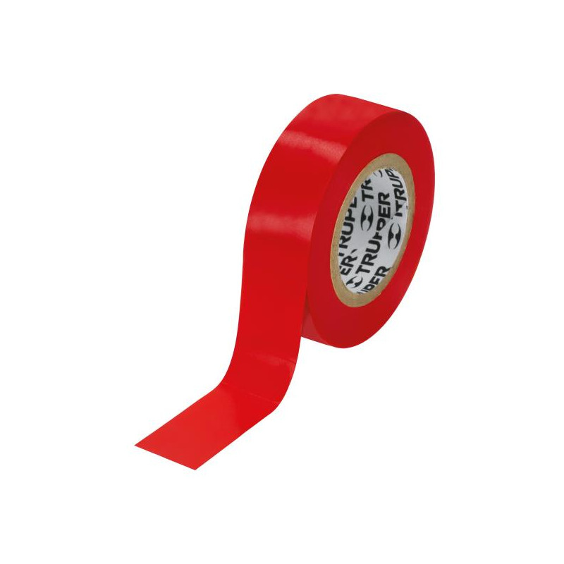  Cintas Aislantes 19mm x9m Rojo acrilico E0.18mm Flexible Encogible Truper 13513 1.186441 Cinta Aislante Roja 19 mm x 9 m, Trupe