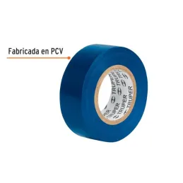  Cintas Aislantes 19mm x9m Azul acrilico E0.18mm Flexible Encogible Truper 13514 1.186441 Cinta Aislante Azul 19 mm x 9 m, Trupe
