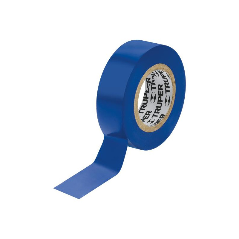  Cintas Aislantes 19mm x9m Azul acrilico E0.18mm Flexible Encogible Truper 13514 1.186441 Cinta Aislante Azul 19 mm x 9 m, Trupe