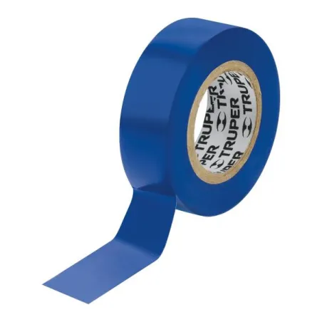  Cintas Aislantes 19mm x9m Azul acrilico E0.18mm Flexible Encogible Truper 13514 1.186441 Cinta Aislante Azul 19 mm x 9 m, Trupe
