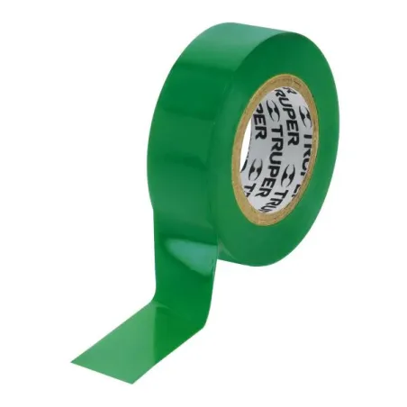  Cintas Aislantes 19mm x9m Verde acrilico E0.18mm Flexible Encogible Truper 13511 1.186441 Cinta Aislante Verde 19 mm x 9 m, Tru